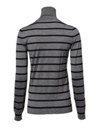 Dolce & Gabbana Gray Floral Embroidery Pullover Sweater - Zeiniez