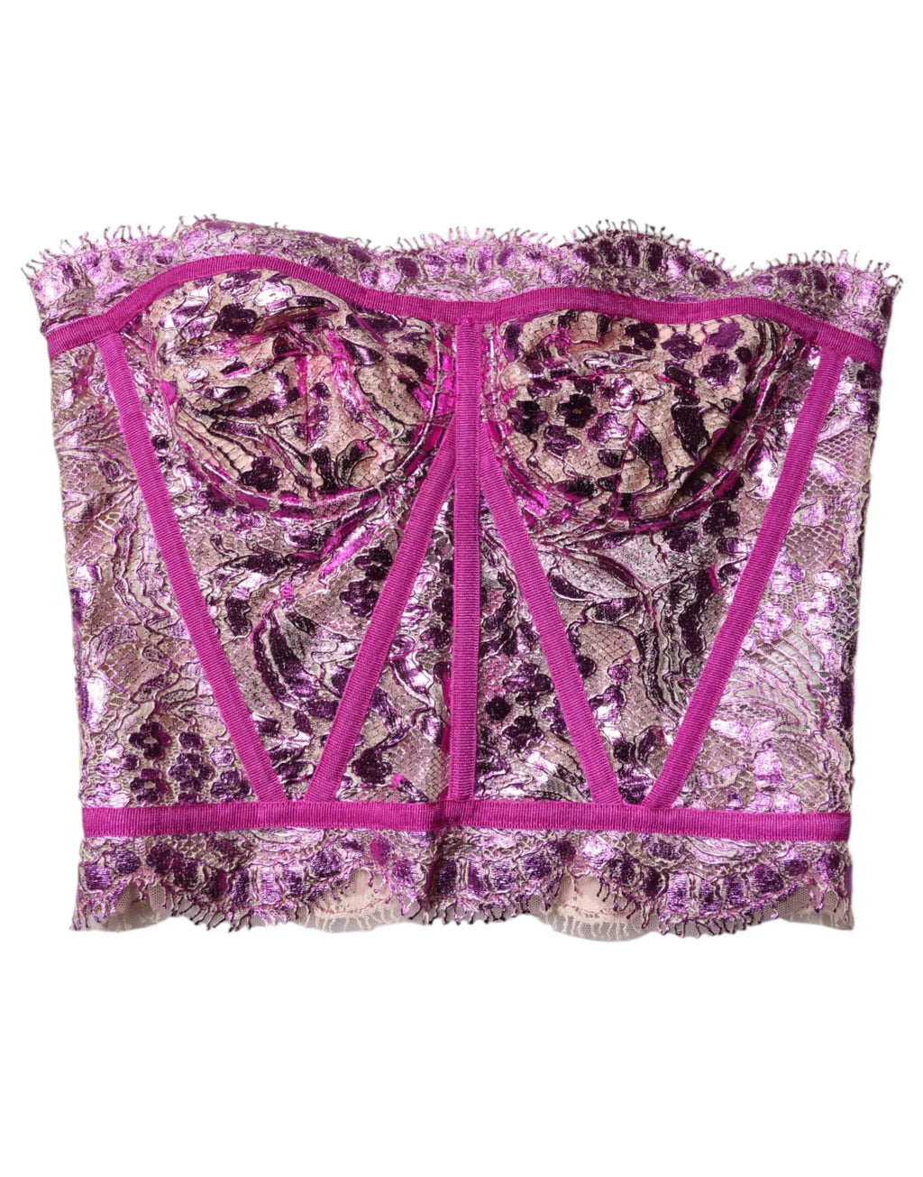 Dolce & Gabbana Pink Bustier Sleeveless Corset Blouse Top - Zeiniez