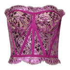 Dolce & Gabbana Pink Bustier Sleeveless Corset Blouse Top - Zeiniez