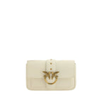 PINKO White Calf Leather Bos Taurus Shoulder Bag - Zeiniez