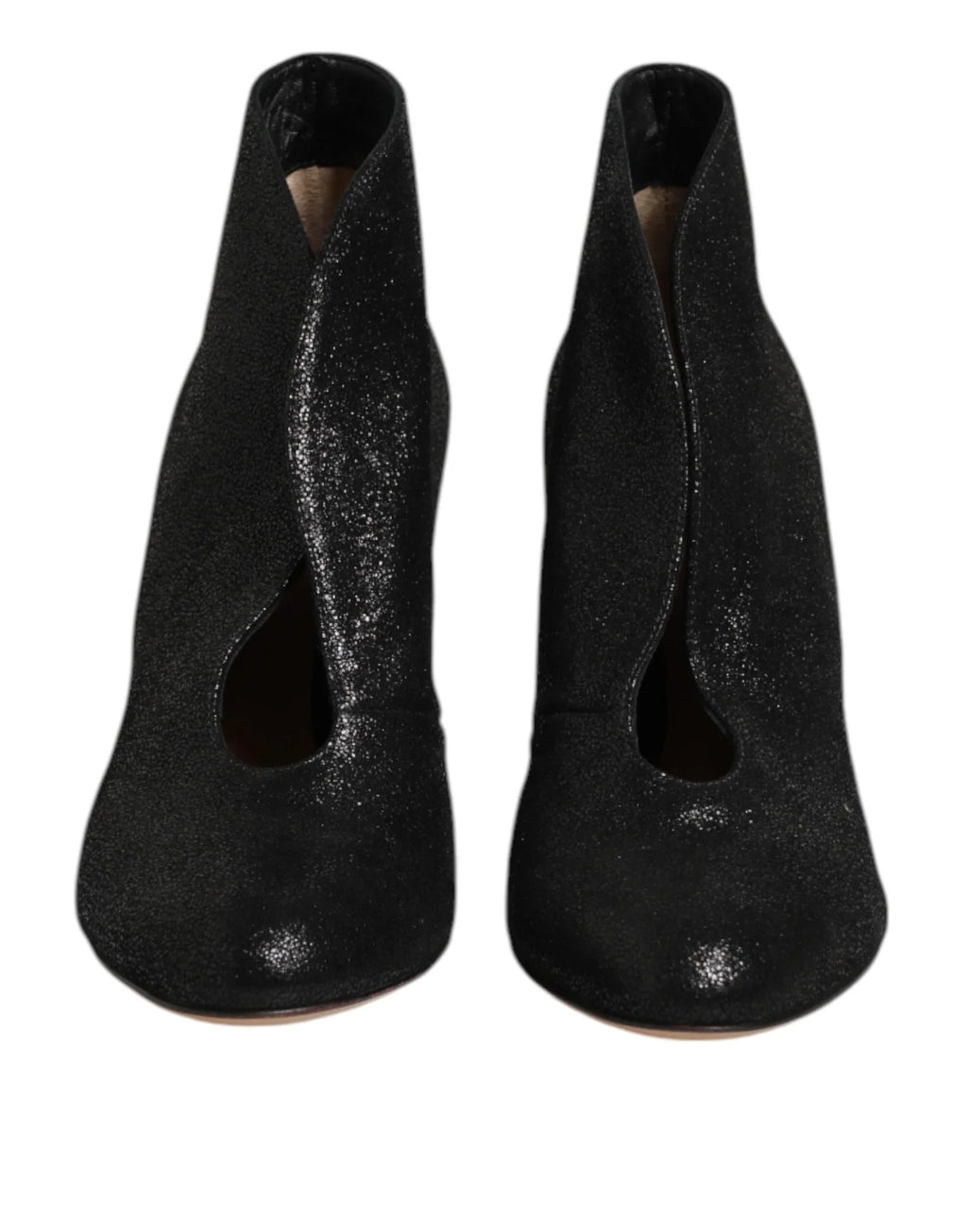 Gianvito Rossi Metallic Black Pump Stiletto Heels Shoes - Zeiniez