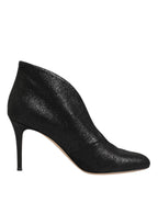 Gianvito Rossi Metallic Black Pump Stiletto Heels Shoes - Zeiniez