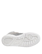 Chiara Ferragni White Silver High Top Women Sneakers Shoes - Zeiniez