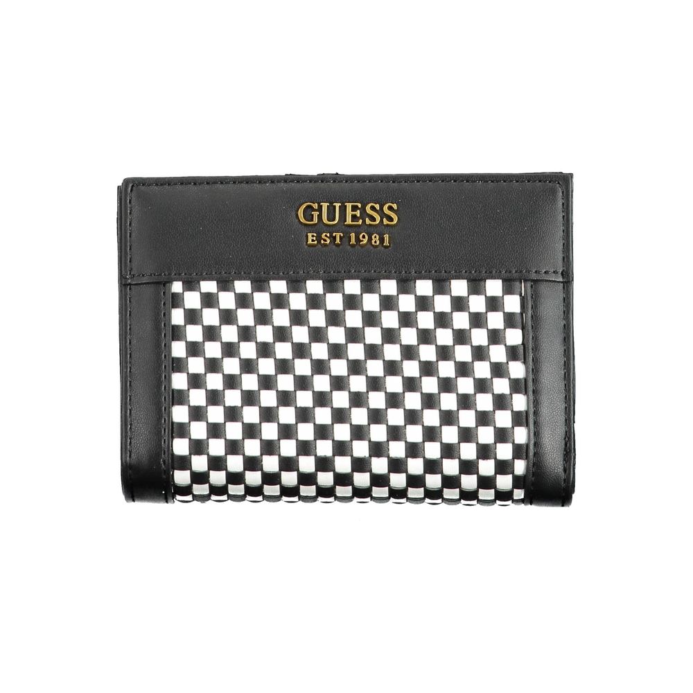 Guess Jeans Black Polyurethane Women Wallet - Zeiniez