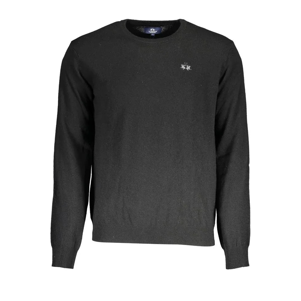 La Martina Black Wool Men's Sweater - Zeiniez