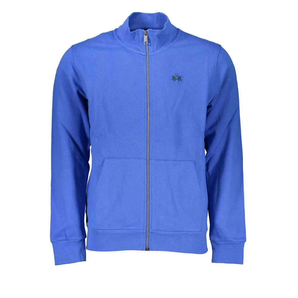 La Martina Blue Cotton Men Sweatshirt - Zeiniez