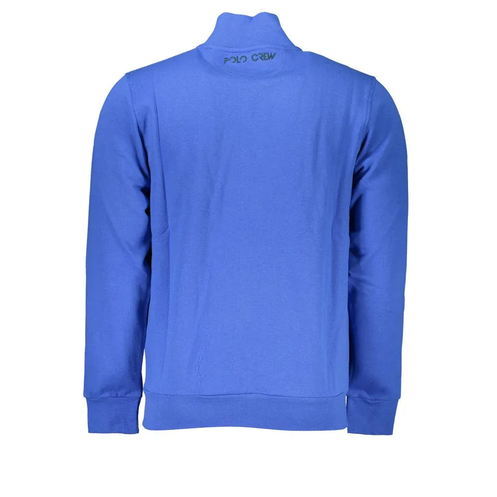 La Martina Blue Cotton Men Sweatshirt - Zeiniez