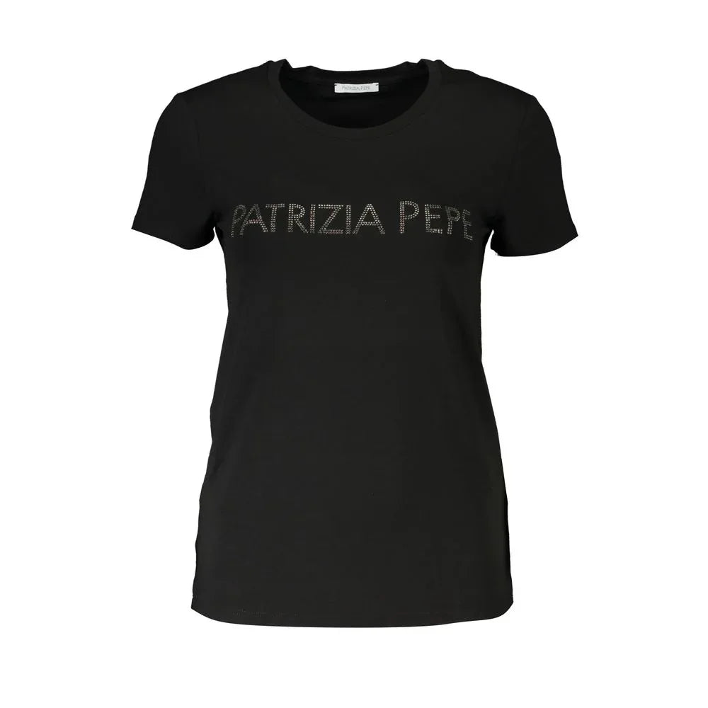 Patrizia Pepe Black Organic Cotton Women T-Shirt - Zeiniez