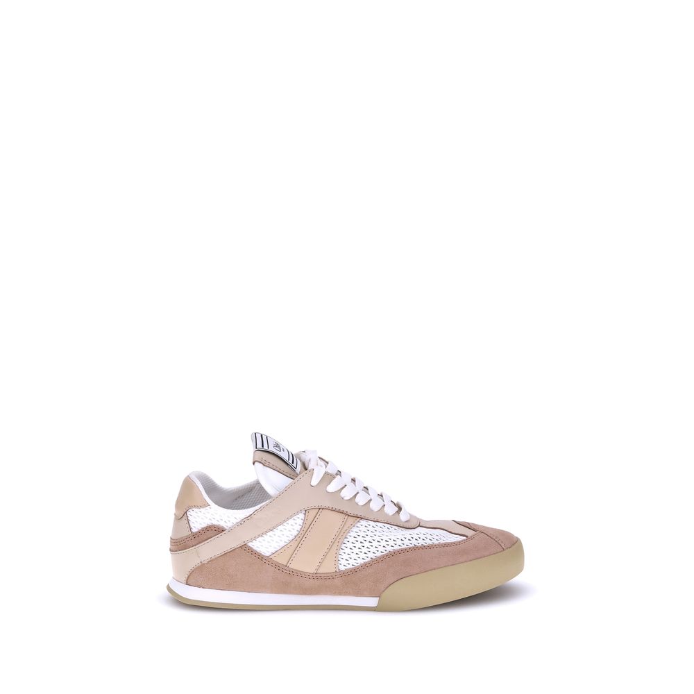 Chloé Beige Calf Leather Bos Taurus Low Top Sneakers - Zeiniez