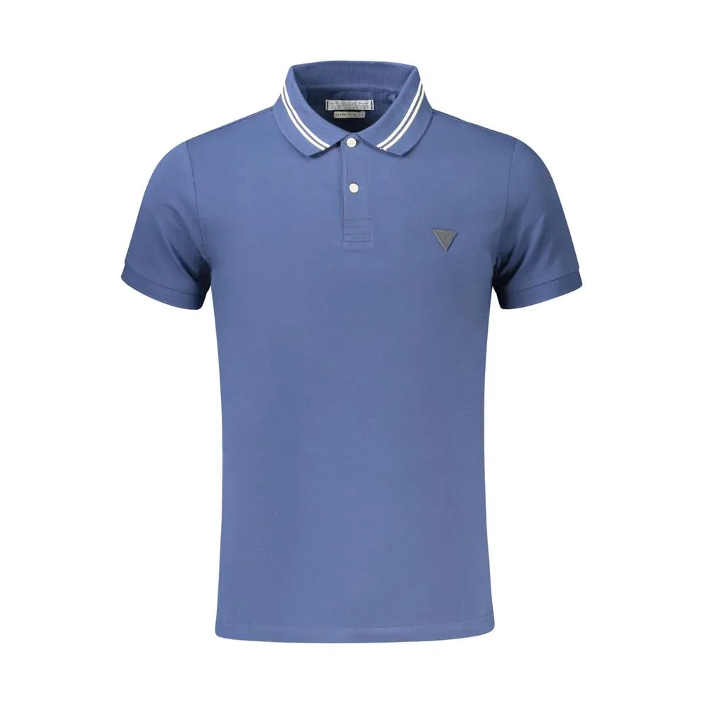 Guess Jeans Blu Cotton Men Polo - Zeiniez