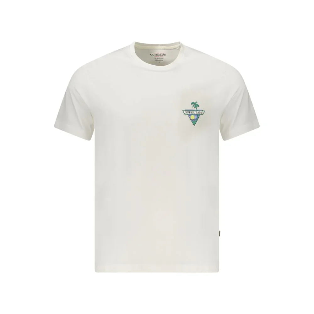 Guess Jeans Bianco Organic Cotton Men's T-Shirt - Zeiniez