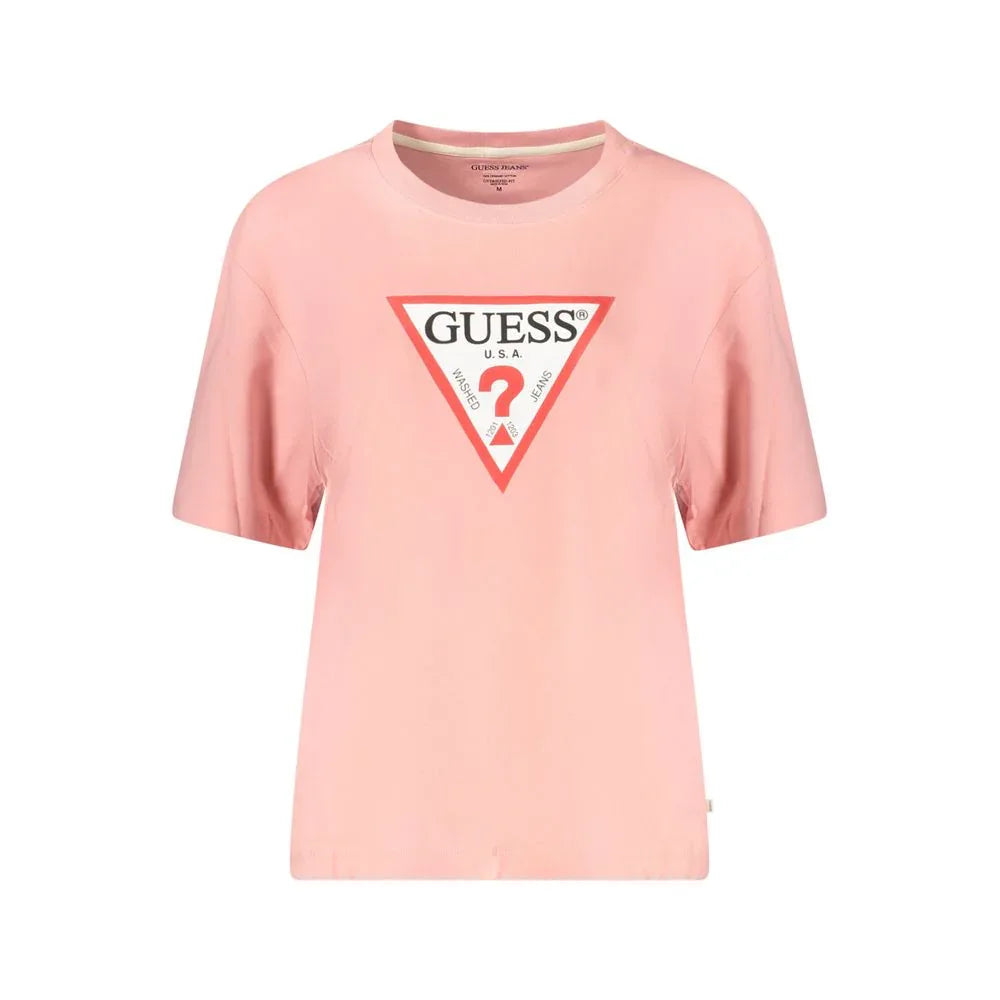 Guess Jeans Pink Organic Cotton Women T-Shirt