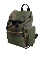 Dolce & Gabbana Military Green Patchwork Rucksack Backpack Bag - Zeiniez
