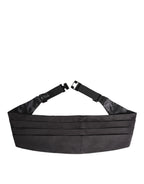 Dolce & Gabbana Black Men 100% Silk Belt Wide Waist Cummerbund - Zeiniez