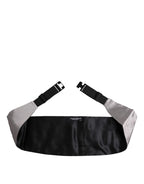 Dolce & Gabbana Gray Men 100% Silk Belt Wide Waist Cummerbund