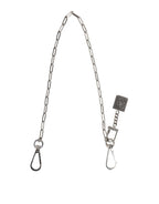 Dolce & Gabbana Silver Tone Metal Chain DG Charm Belt Keychain - Zeiniez