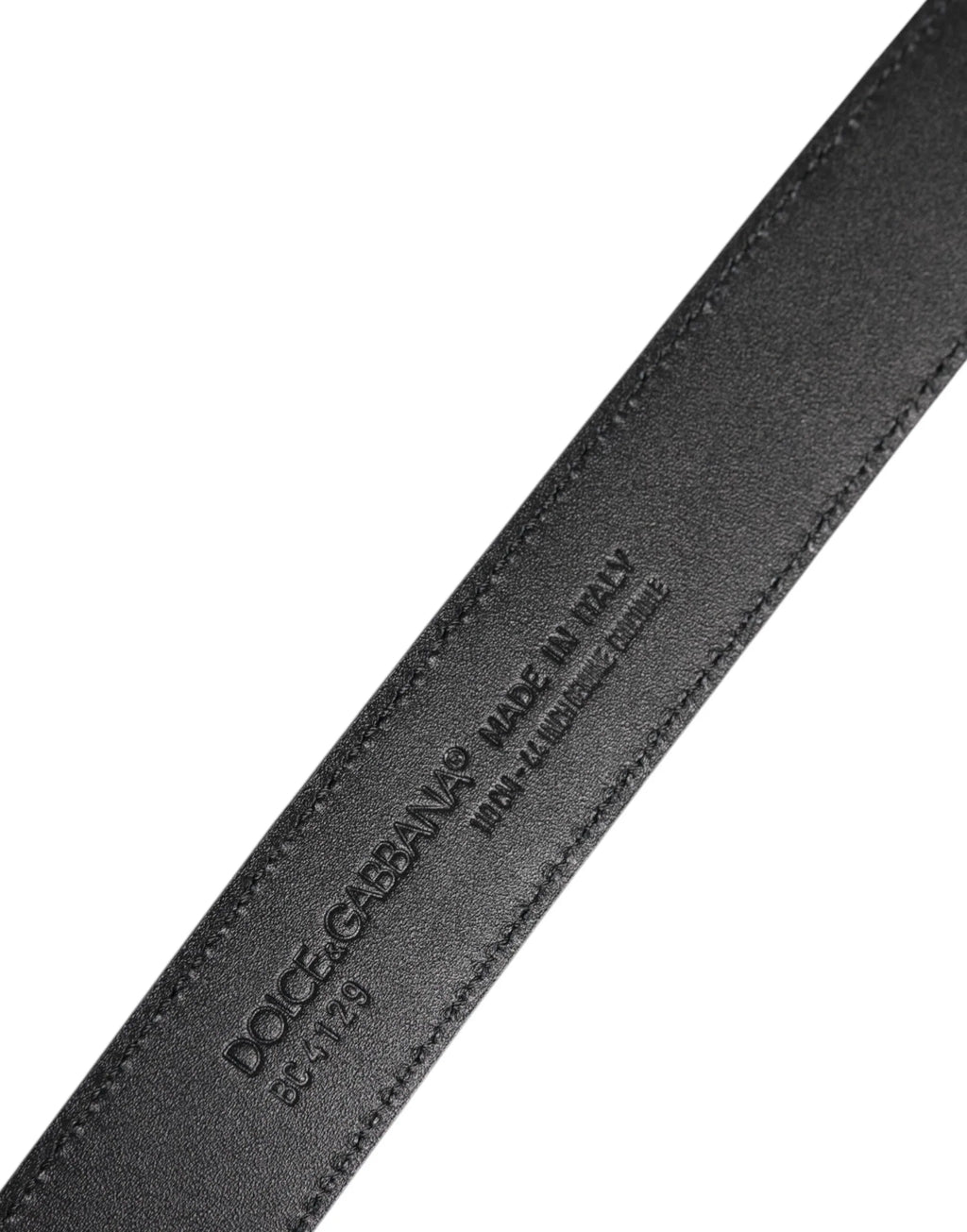 Dolce & Gabbana Black Leather Classic Metal DG Buckle Belt - Zeiniez