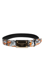 Dolce & Gabbana Multicolor Camouflage Metal Logo Buckle Belt - Zeiniez