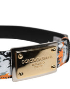 Dolce & Gabbana Multicolor Camouflage Metal Logo Buckle Belt - Zeiniez