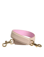 Dolce & Gabbana Beige Pink Leather Handbag Accessory Shoulder Strap - Zeiniez