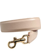 Dolce & Gabbana Beige Pink Leather Handbag Accessory Shoulder Strap - Zeiniez