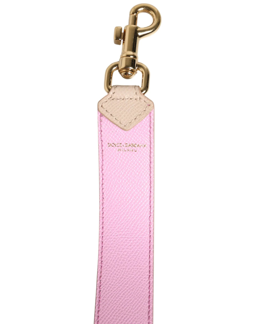 Dolce & Gabbana Beige Pink Leather Handbag Accessory Shoulder Strap - Zeiniez