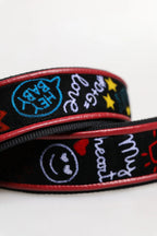 Dolce & Gabbana Black Cotton Printed Women Bag Accessory Shoulder Strap - Zeiniez