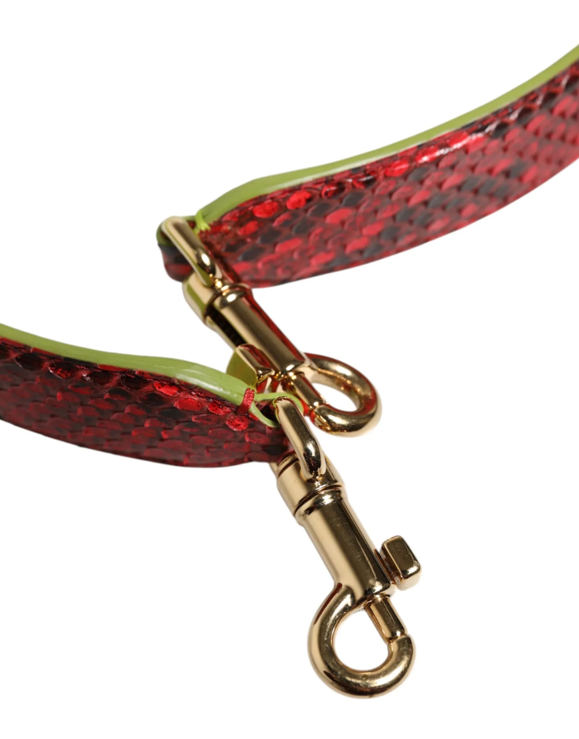 Dolce & Gabbana Red Exotic Leather Handbag Accessory Shoulder Strap - Zeiniez