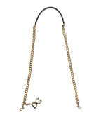 Dolce & Gabbana Brown Leopard Gold Brass Chain Accessory Shoulder Strap