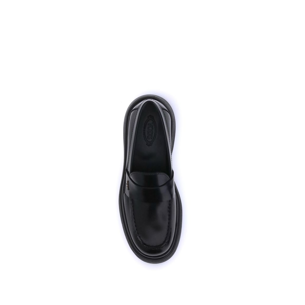 Tod's Black Rubber Platform Loafers - Zeiniez