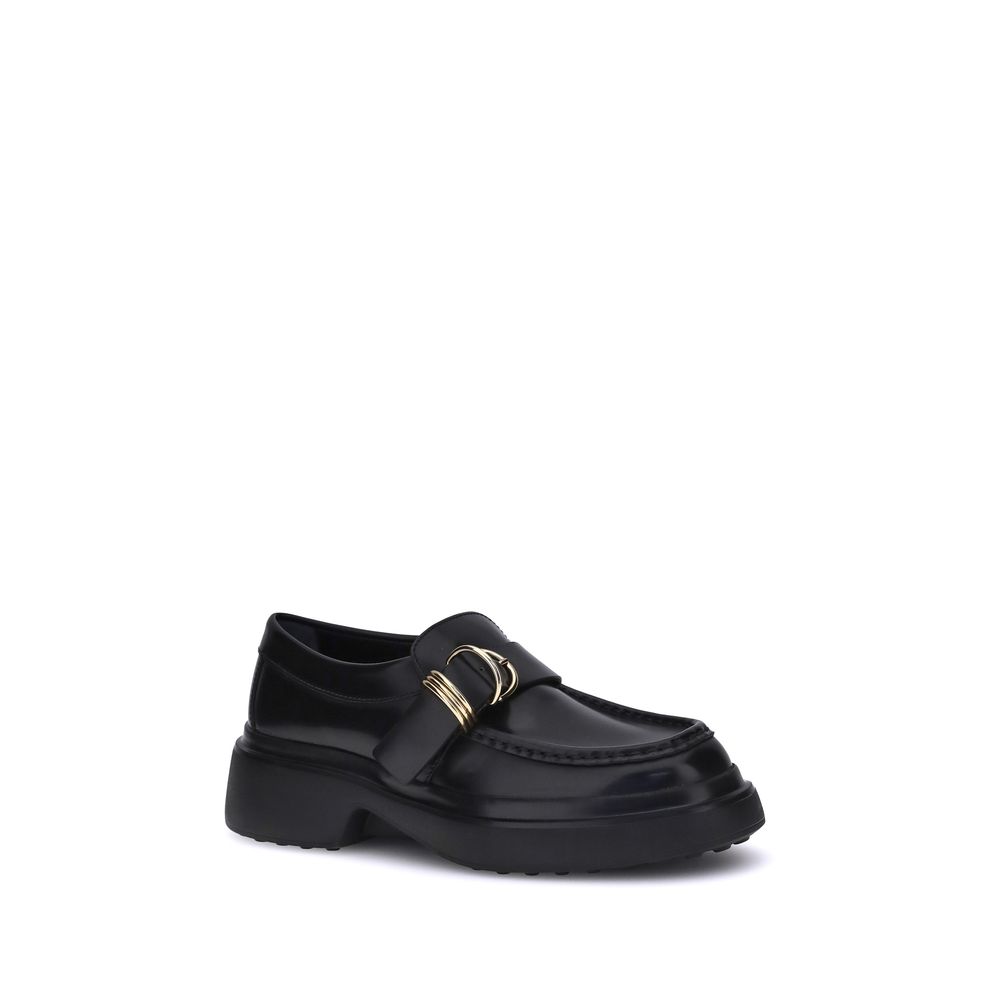 Tod's Black Rubber Platform Loafers - Zeiniez
