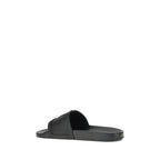 Valentino Garavani Black Rubber Flat Sandals