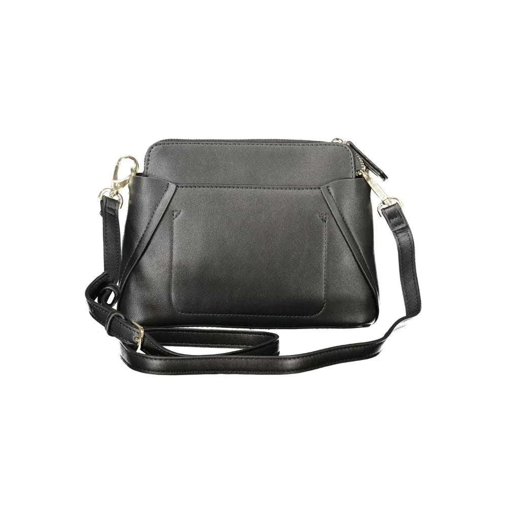 Mario Valentino Black Polyurethane Shoulder Bag - Zeiniez