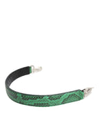 Dolce & Gabbana Black Green Exotic Leather Bag Shoulder Strap