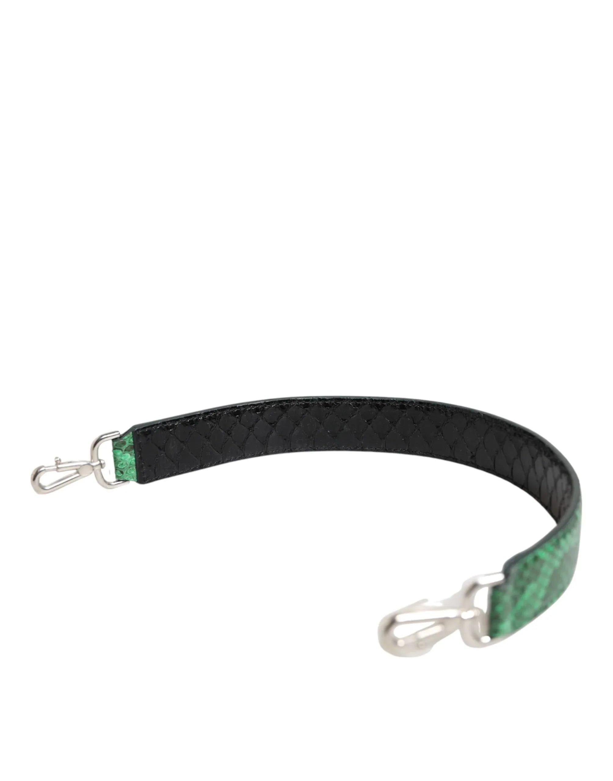 Dolce & Gabbana Black Green Exotic Leather Bag Shoulder Strap - Zeiniez