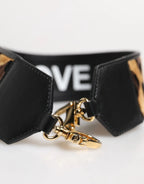 Dolce & Gabbana Black Leopard Print Reversible Bag Shoulder Strap - Zeiniez