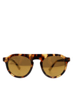 Dolce & Gabbana Brown Acetate Round Leopard Print Eyewear Sunglasses - Zeiniez