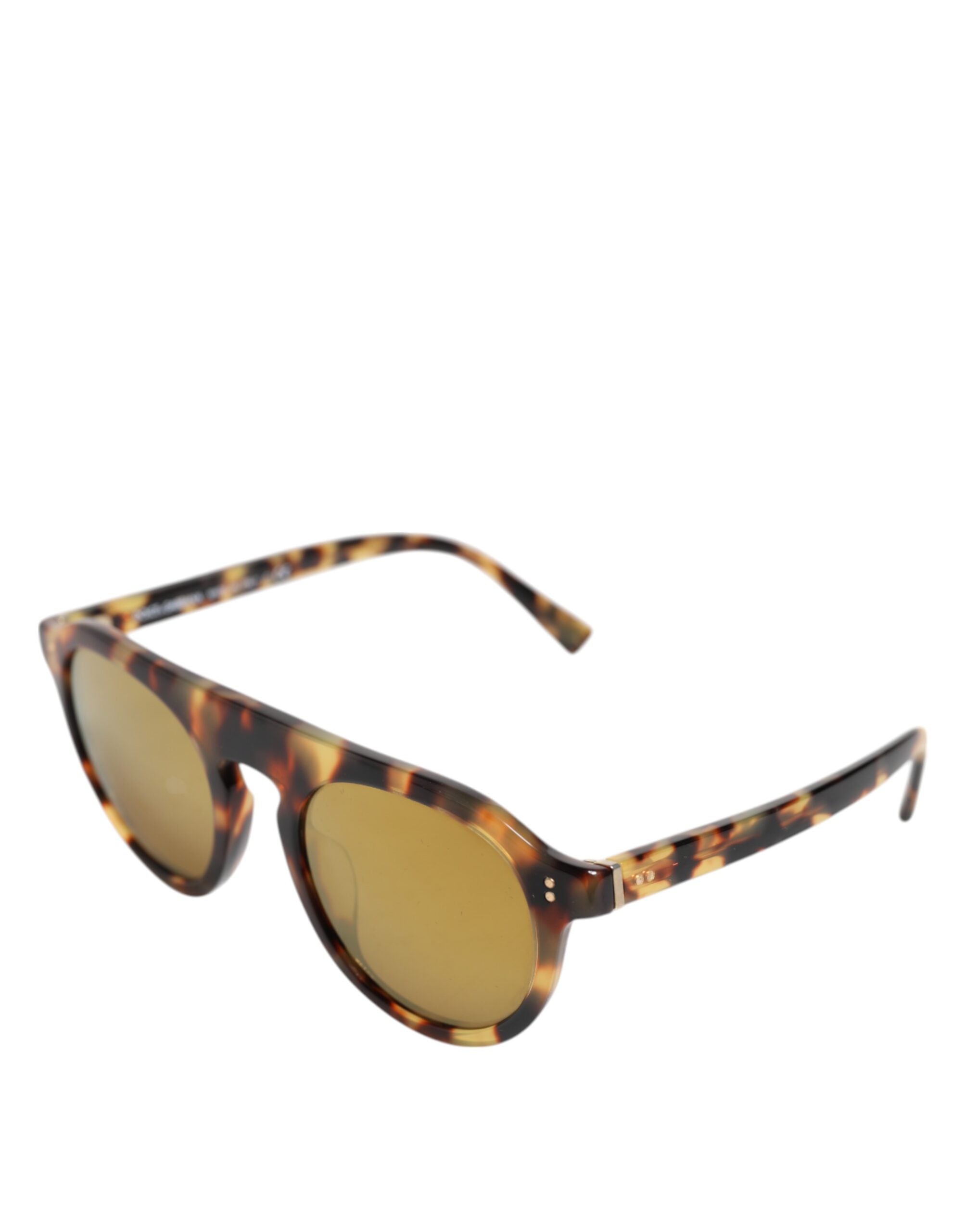 Dolce & Gabbana Brown Acetate Round Leopard Print Eyewear Sunglasses - Zeiniez