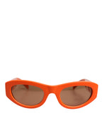 Dolce & Gabbana Orange Reborn To Live Oval Frame Logo Eyewear Sunglasses - Zeiniez