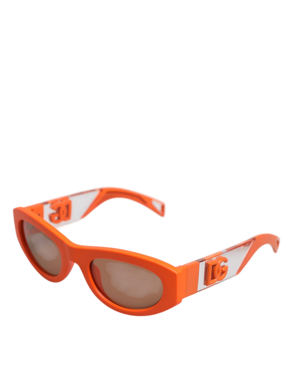 Dolce & Gabbana Orange Reborn To Live Oval Frame Logo Eyewear Sunglasses - Zeiniez