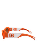 Dolce & Gabbana Orange Reborn To Live Oval Frame Logo Eyewear Sunglasses - Zeiniez