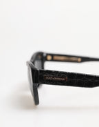 Dolce & Gabbana Black Leather Frame DG4177 Tinted Lens Sunglasses - Zeiniez