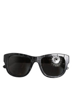 Dolce & Gabbana Black Leather Frame DG4177 Tinted Lens Sunglasses