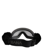 Dolce & Gabbana Black Bi0759 Lace Mirrored Ski Goggles Mask Sunglasses - Zeiniez