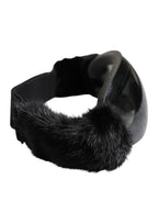 Dolce & Gabbana Black Bi0759 Lace Mirrored Ski Goggles Mask Sunglasses - Zeiniez