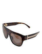 Dolce & Gabbana Dark Brown Havana DG4398F Square Frame Eyewear Sunglasses - Zeiniez