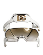 Dolce & Gabbana White Acetate Next Generation Mask Eyewear Sunglasses - Zeiniez