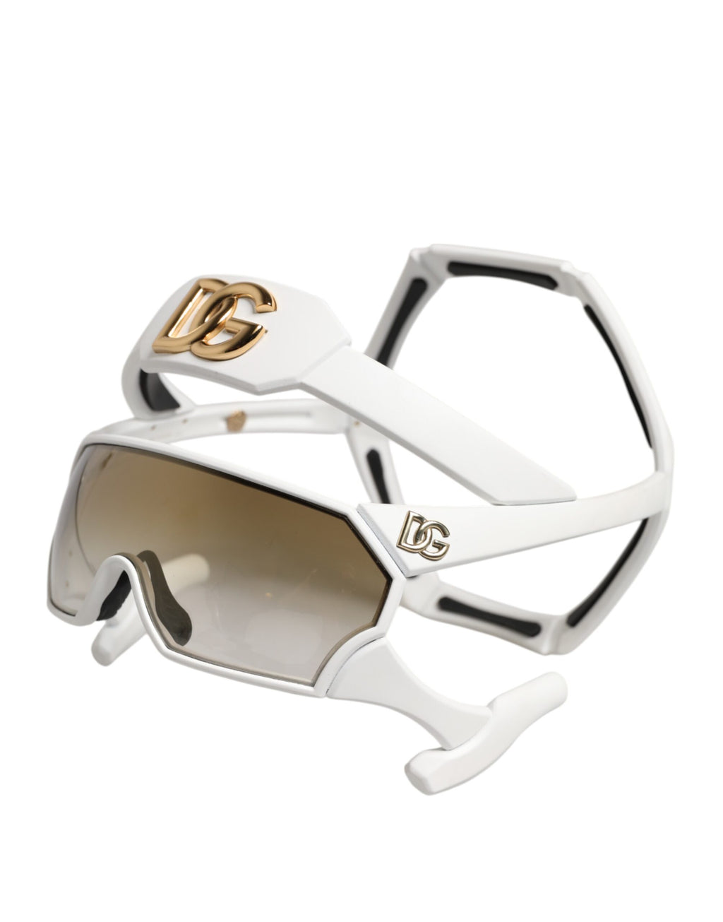 Dolce & Gabbana White Acetate Next Generation Mask Eyewear Sunglasses - Zeiniez