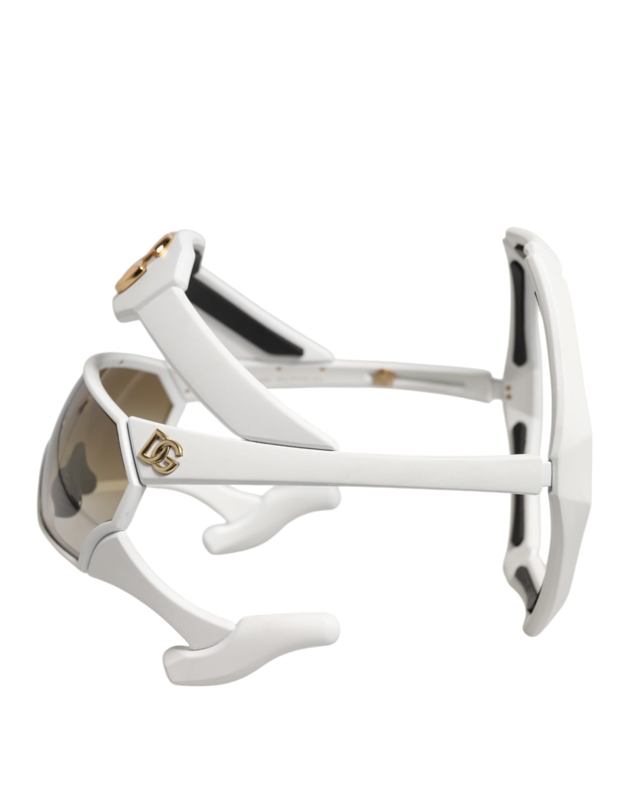 Dolce & Gabbana White Acetate Next Generation Mask Eyewear Sunglasses - Zeiniez