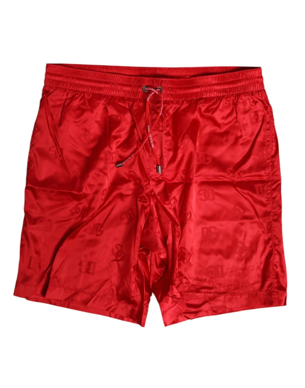 Dolce & Gabbana Red Nylon Drawstring Beachwear Shorts Swimwear - Zeiniez